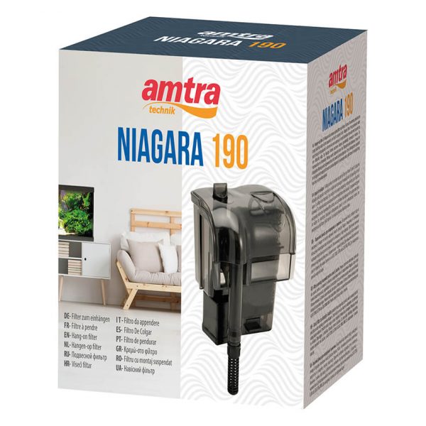 Le filtre Niagara d'Amtra est une solution externe idéale pour les aquariums d'eau douce ou d'eau salée.